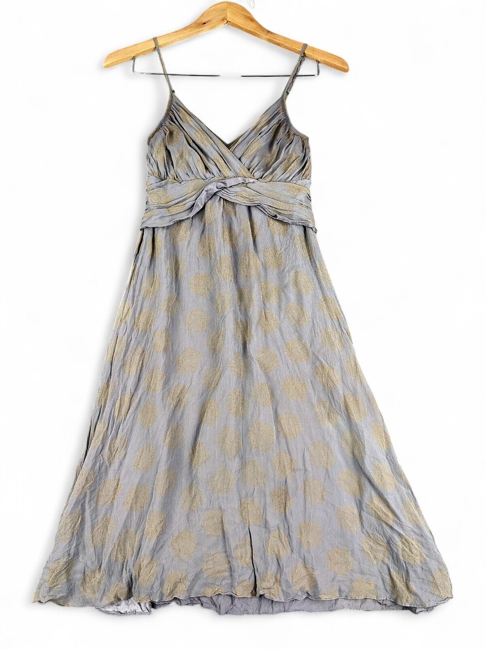 Theory 100% Silk Twist-Front Midi Dress Size 2